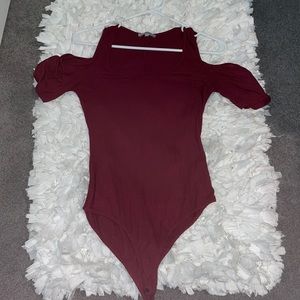 Size Small Burgundy Bodysuit